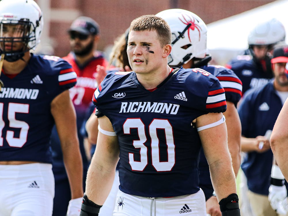 Redshirt senior linebacker Tristan Wheeler. Courtesy of Richmond Athletics.