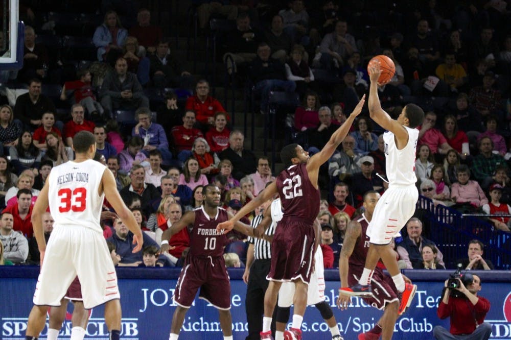 ShawnDre' Jones takes a jump shot during a game against Fordham his freshman year.