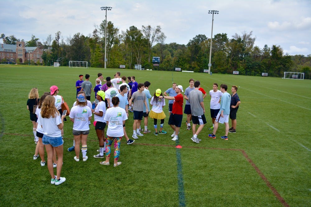 University of Richmond teams participated in Kappa Alpha Theta's philanthropy event, Capture the Kite, on the university's Intramural fields Oct. 21. Proceeds from the event will benefit the Jamie and Paige Malone Foundation.