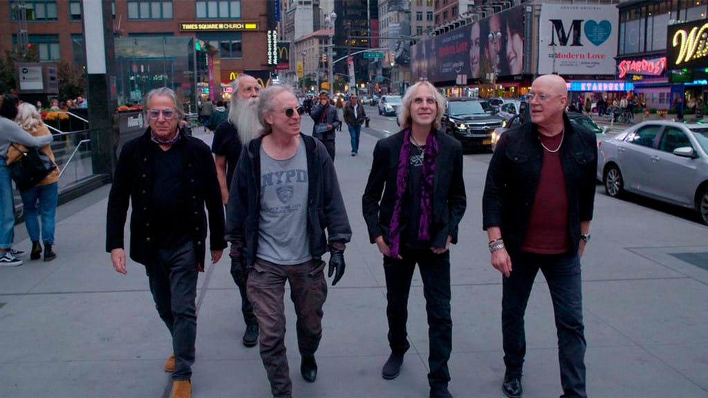 rom left to right: Danny Kortchmar, Leland Sklar, Waddy Wachtel, Steve Postell and Russ Kunkel. Courtesy of Magnolia Pictures.&nbsp;