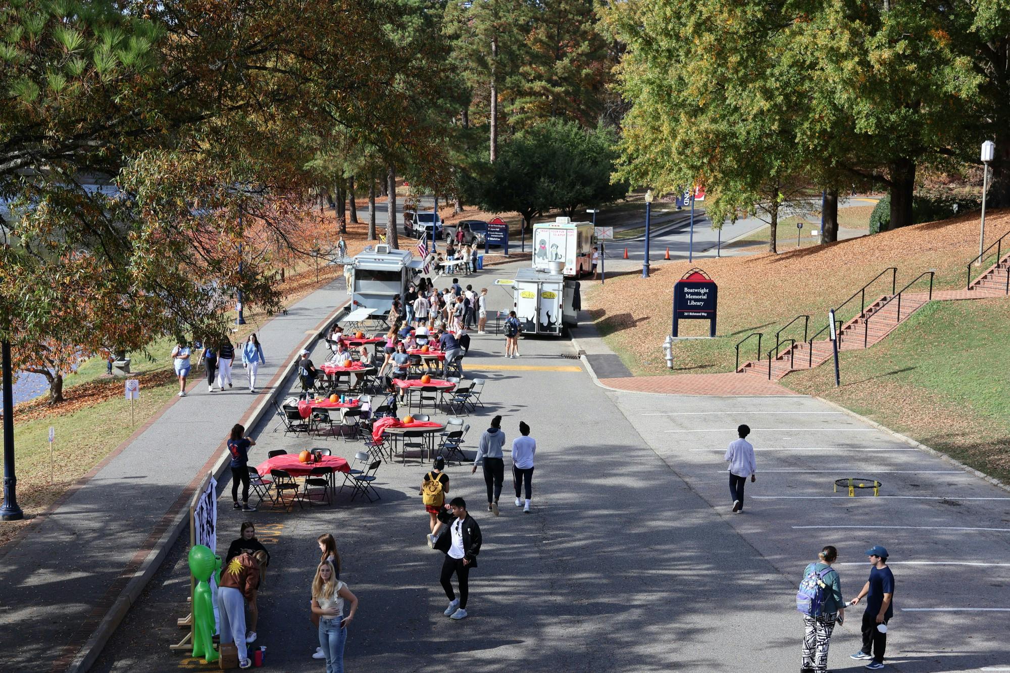 University of Richmond community members gather on UR Way for SpiderFest on Nov. 4.