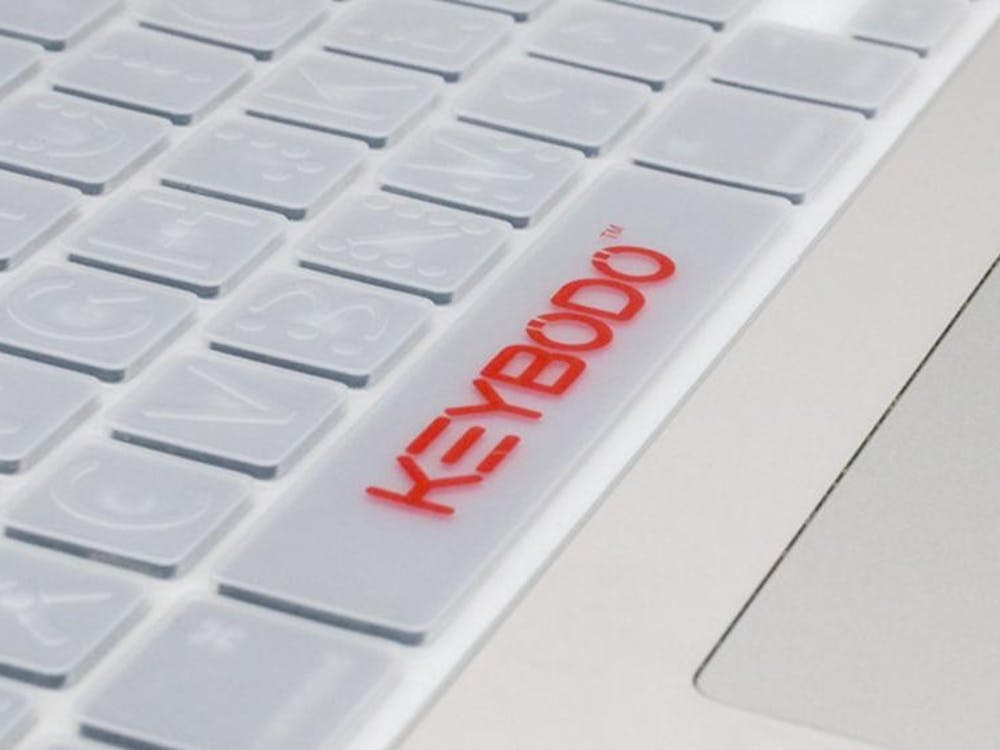 The KEYBODO keyboard, pictured above, is designed with bumps and ridges&nbsp;so that the&nbsp;key caps mimic the shape of the letter. Photo courtesy of University of Richmond's Newsroom page.&nbsp;