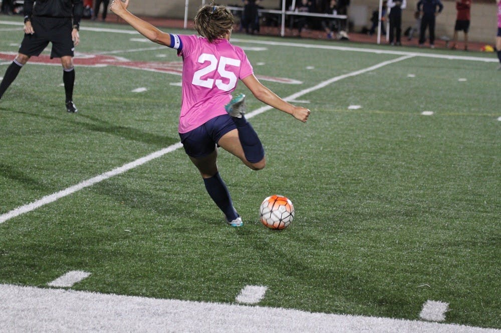 Senior forward Ashley Riefner leads Richmond with three goals and six assists this season.&nbsp;