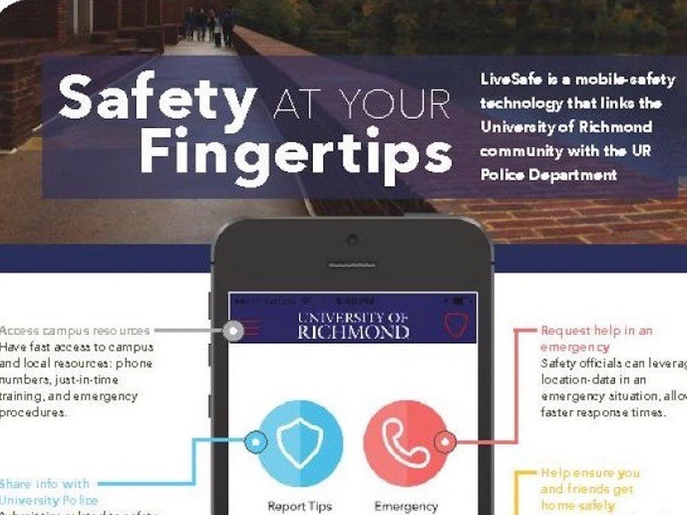 <p>LiveSafe, an app URPD is promoting, will help increase student safety on University of Richmond's campus.</p>