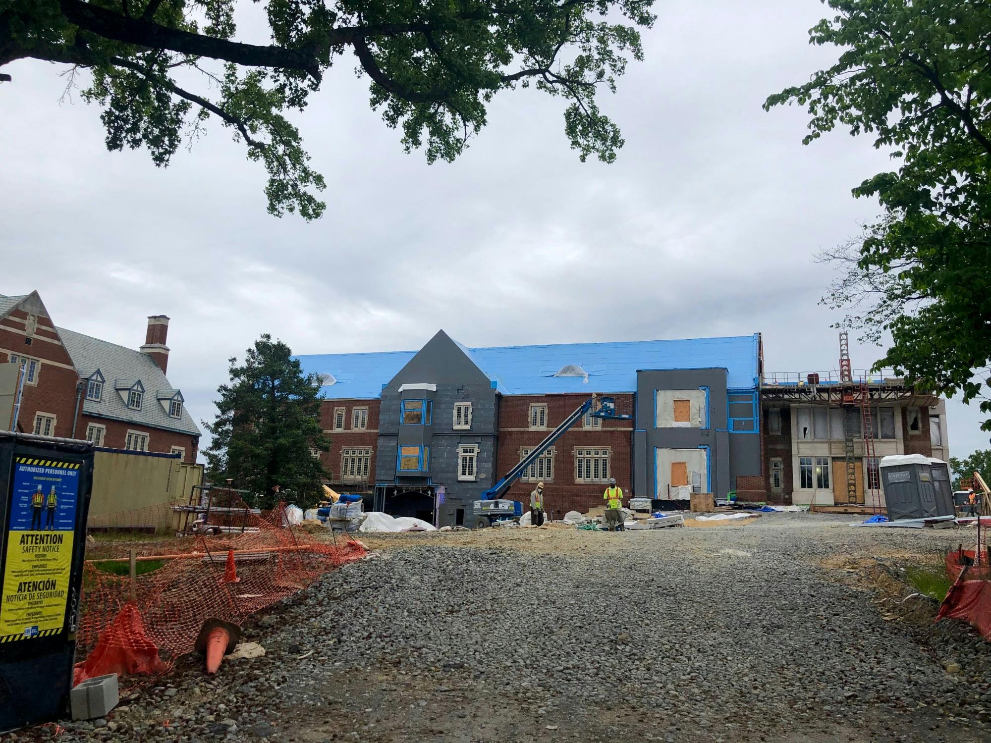 Construction for the Well-Being Center continues during the COVID-19 pandemic.&nbsp;