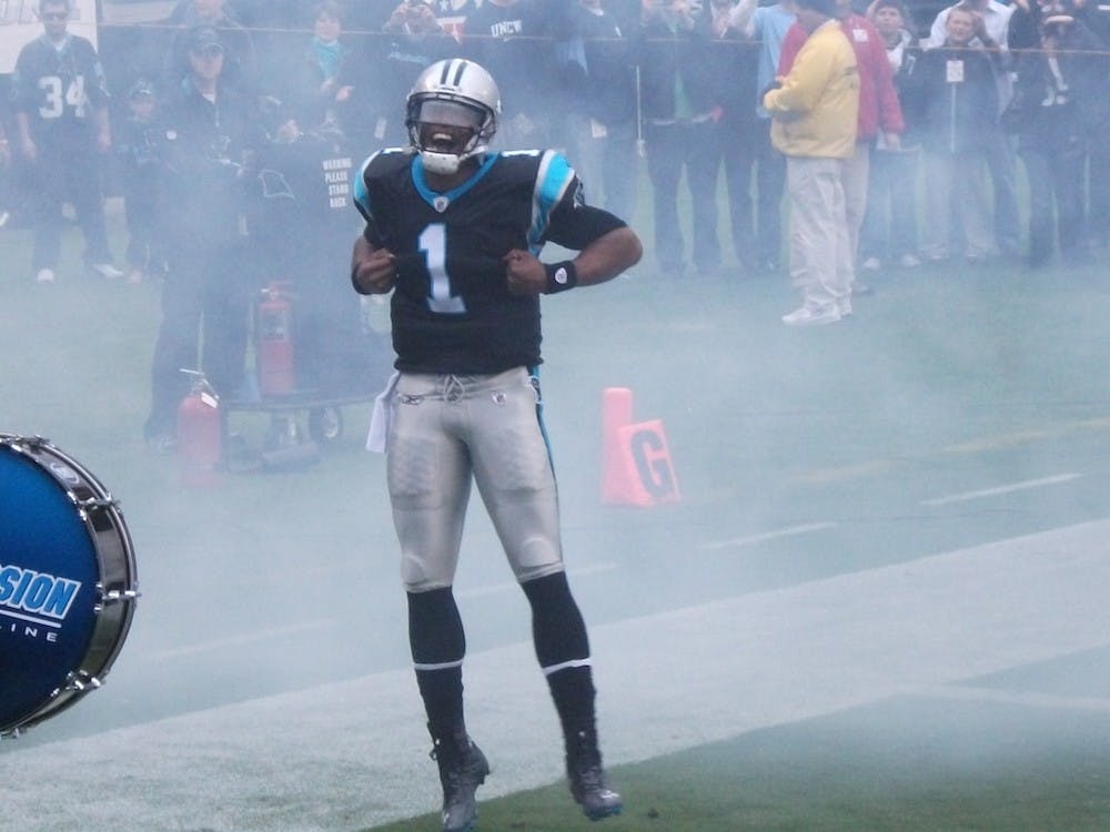<p>Cam Newton, recently named NFL MVP, will look to lead the Panthers past the Broncos Sunday |&nbsp;Courtesy of&nbsp;pantherfan11/Wikicommons</p>