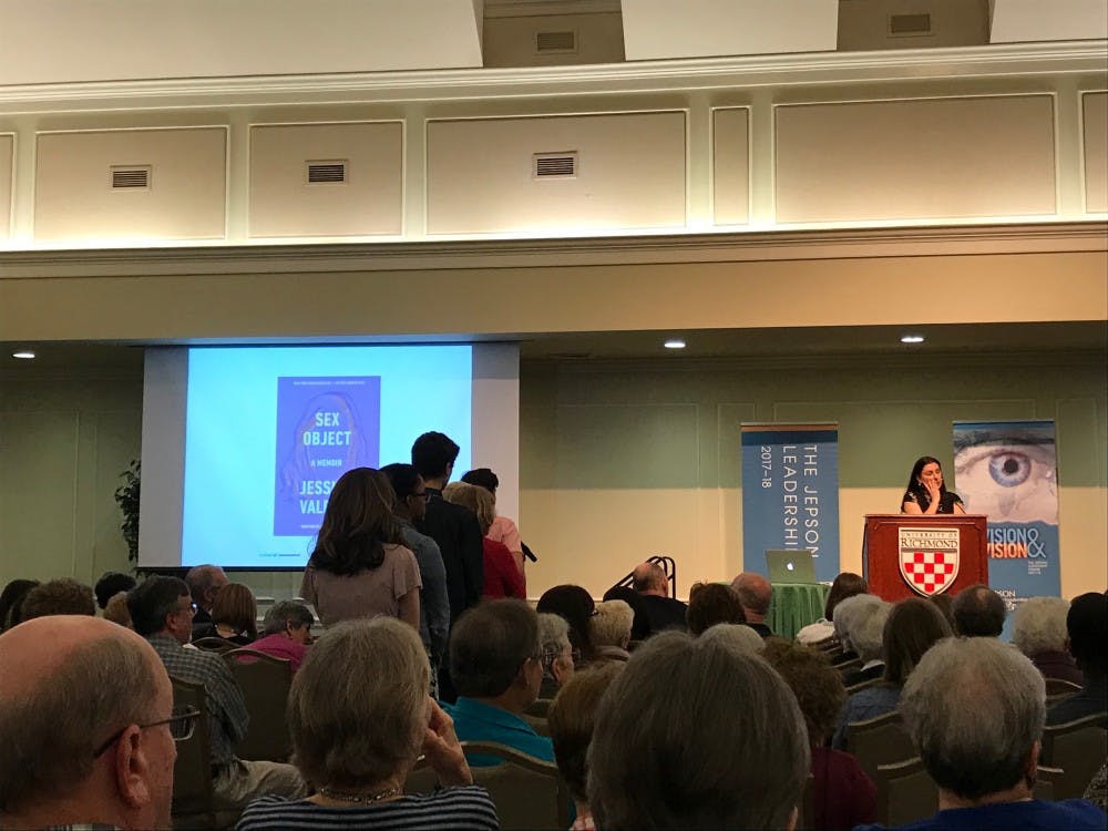 <p>Bestselling author and Guardian&nbsp;columnist Jessica Valenti addresses questions from the audience following her presentation about the importance of feminism.&nbsp;</p>