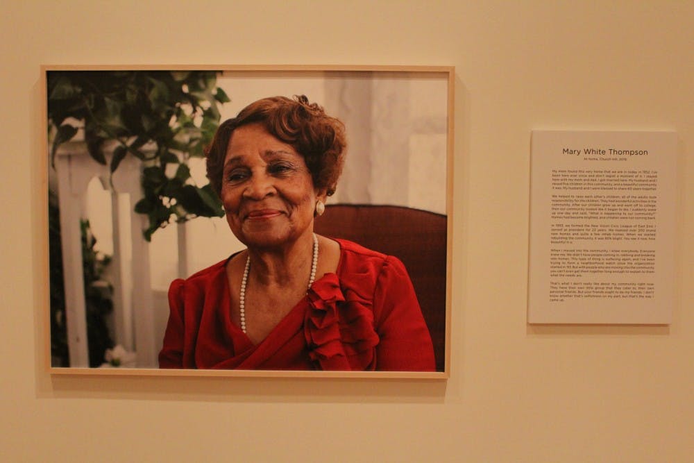 A portrait of Mary White Thompson, a Richmond native who grew up during the Civil Rights era, featured in the "Growing Up in Civil Rights Richmond: A Community Remembers" exhibit.&nbsp;