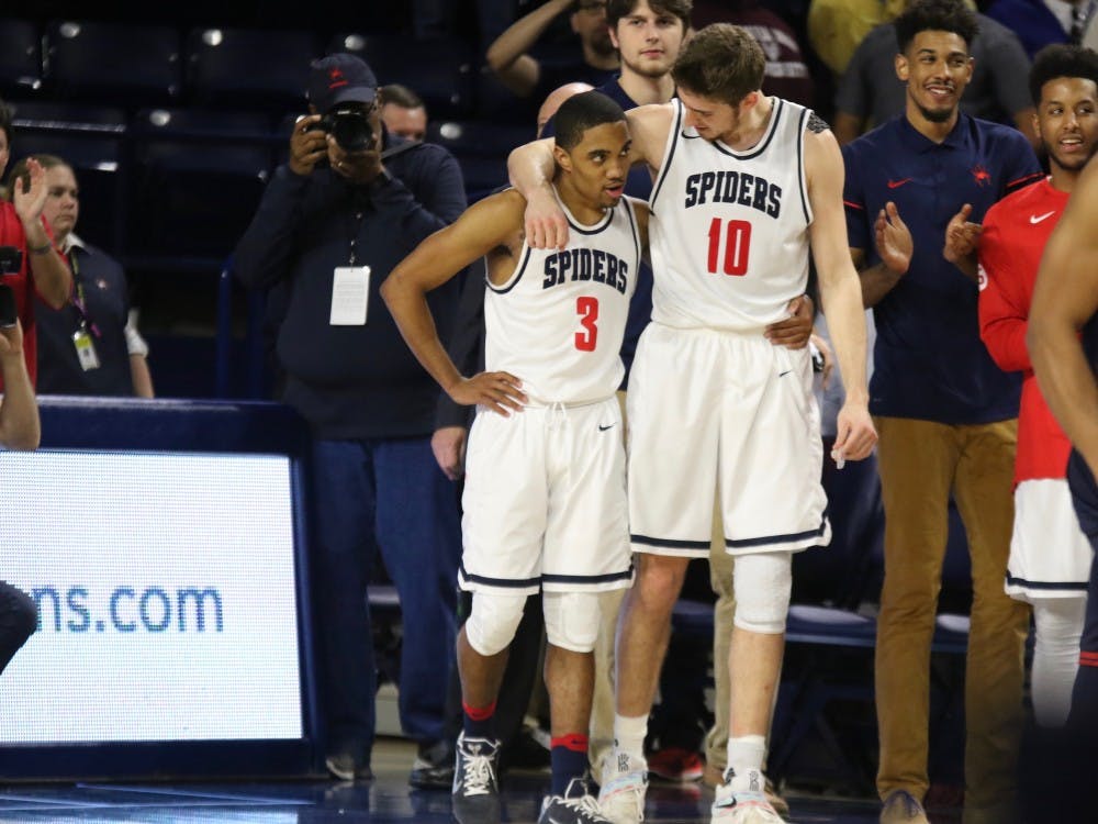 <p>Spiders ShawnDre' Jones (left) and T.J. Cline's graduated this spring</p>