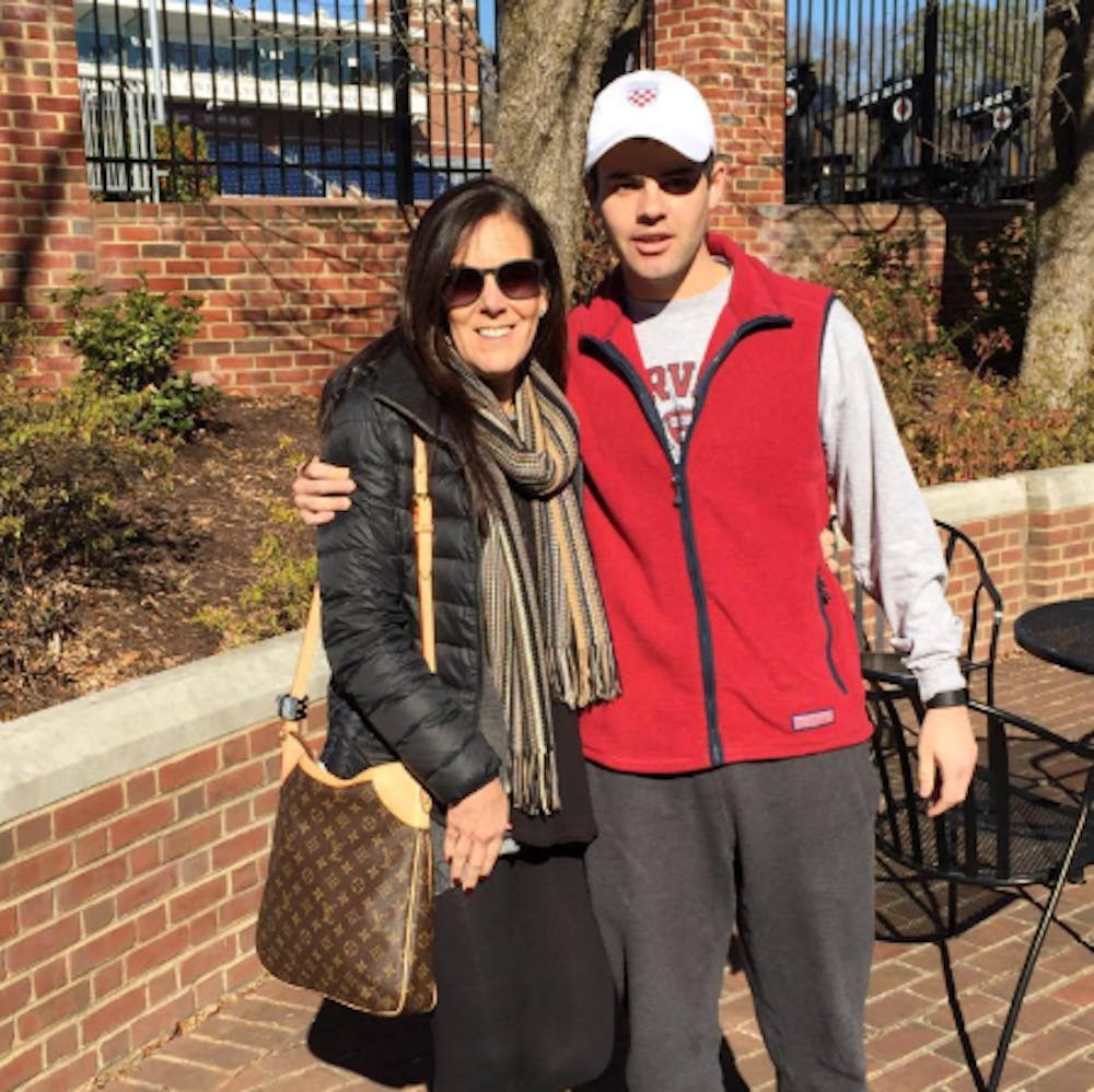 <p>Jonathan Teller, a junior, and his mother, Jane Teller</p><p>Photo courtesy of Jonathan Teller</p>