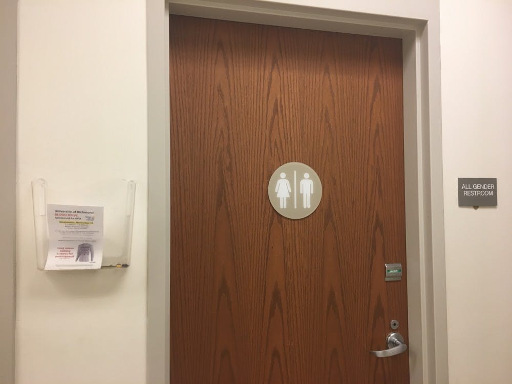 <p>An all-gender restroom located in the Heilman Dining Center,&nbsp;which&nbsp;the&nbsp;Planned Parenthood Generation Action club hopes to provide with free tampons and pads as a part of their new initiative.&nbsp;</p>