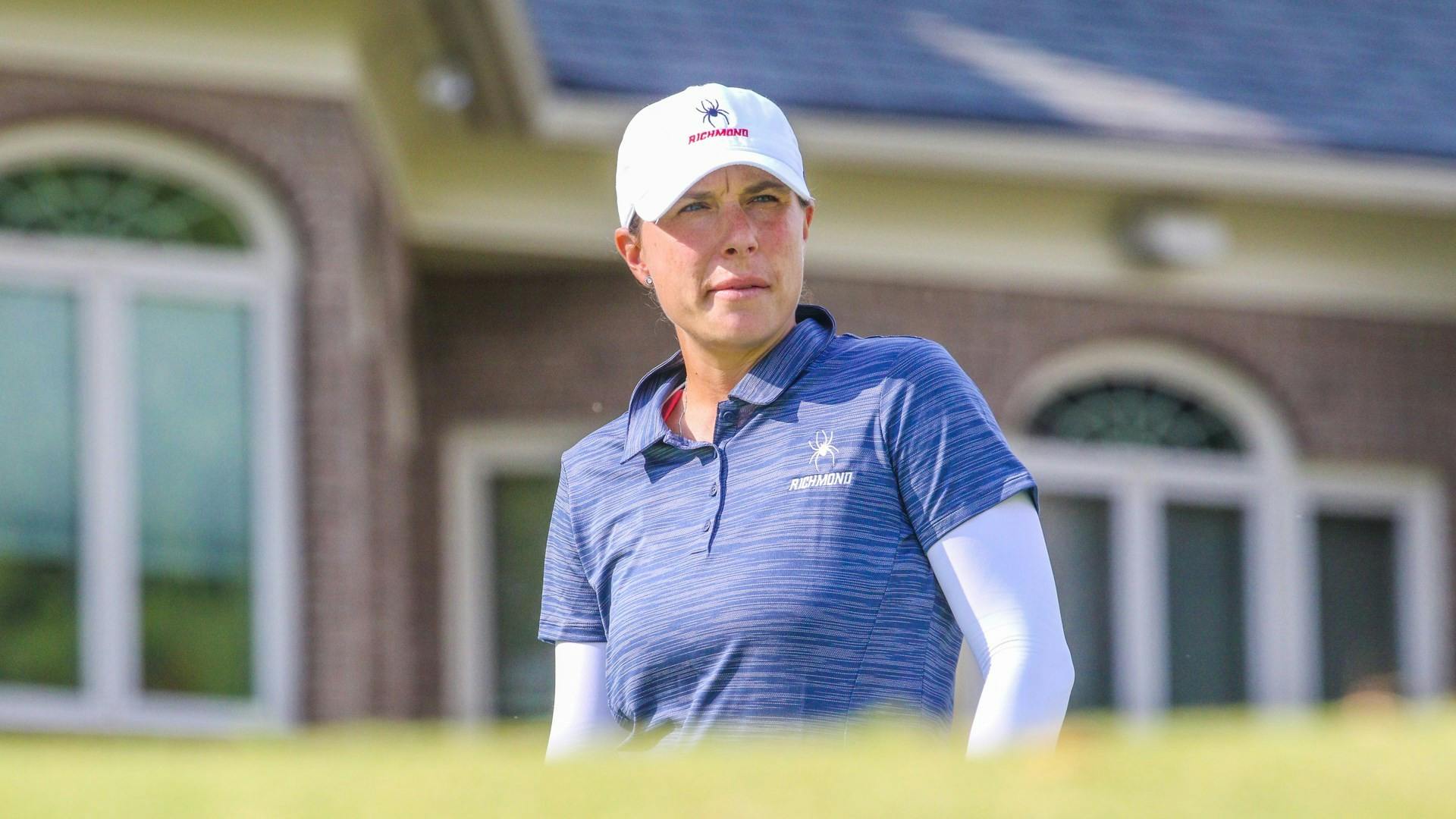 Photo of University of Richmond Women’s Golf Head Coach Calle Barlow. Photo courtesy of Richmond Athletics.&nbsp;