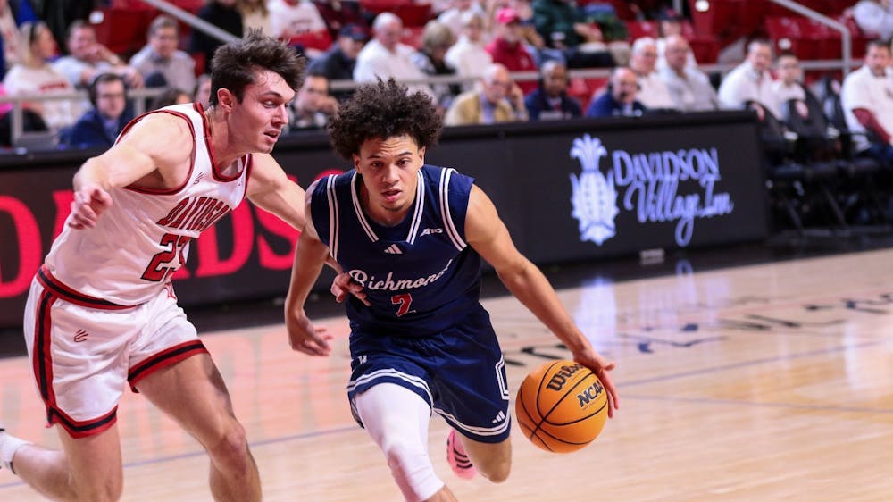 Graduate guard Jordan King was named A-10 Player of the Week for his efforts during last week's games against The George Washington University and the University of Dayton. Courtesy of Richmond Athletics.