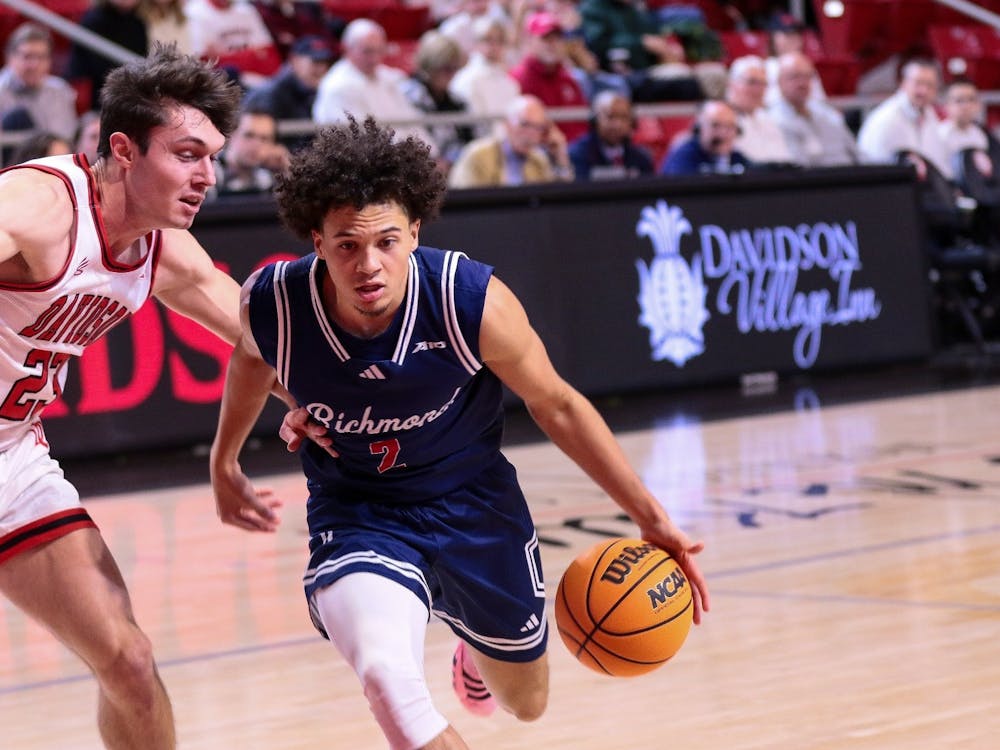 Graduate guard Jordan King was named A-10 Player of the Week for his efforts during last week's games against The George Washington University and the University of Dayton. Courtesy of Richmond Athletics.