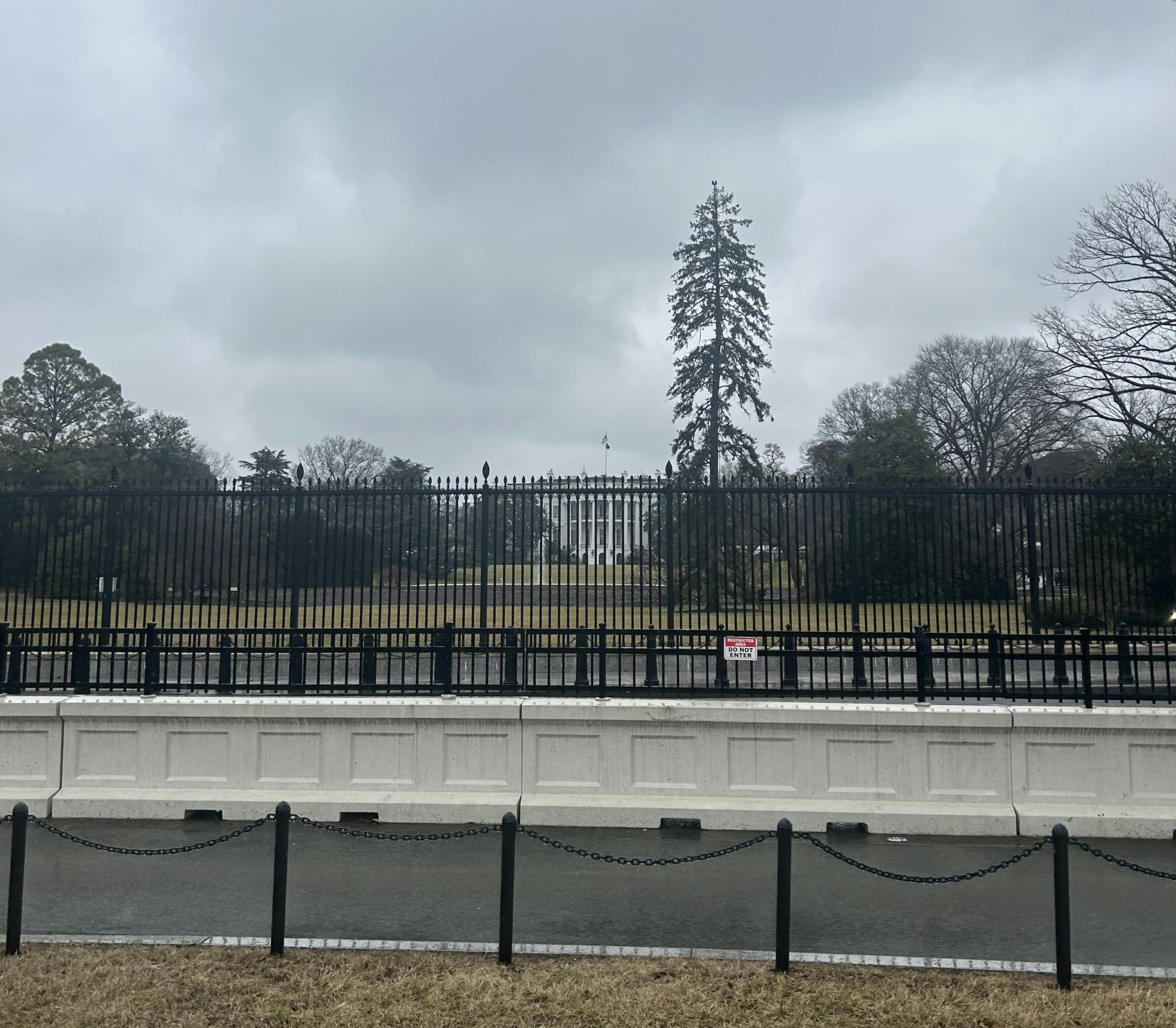The White House, three weeks after the inauguration of President Donald Trump.