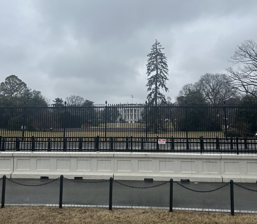 The White House, three weeks after the inauguration of President Donald Trump.