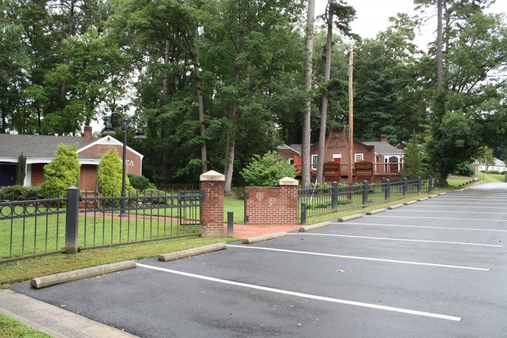 Two fraternity lodges on Old Fraternity Row.&nbsp;