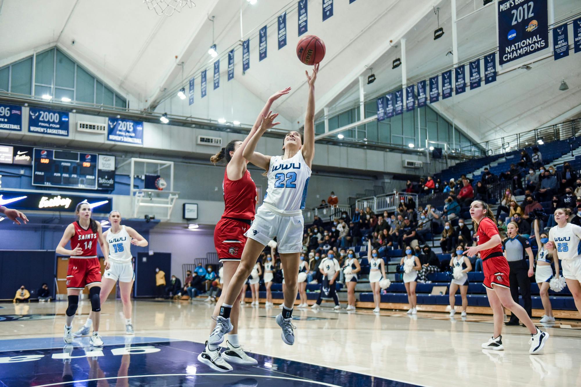 WOMEN'S BASKETBALL WIN AGAINST SAINT MARTINS HEADER