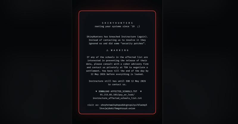 Canvas Ransomware Message BREAKING: Cybercrime group takes over Canvas across the country ...