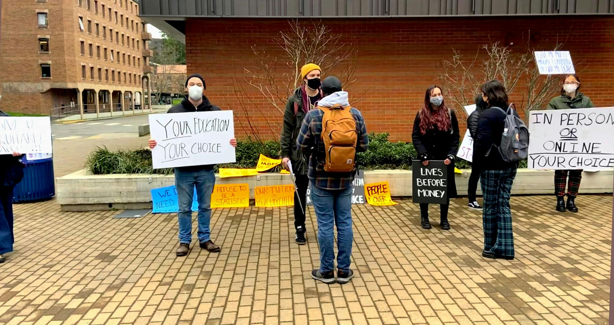 STUDENTS FOR CHOICE PROTEST HEADER