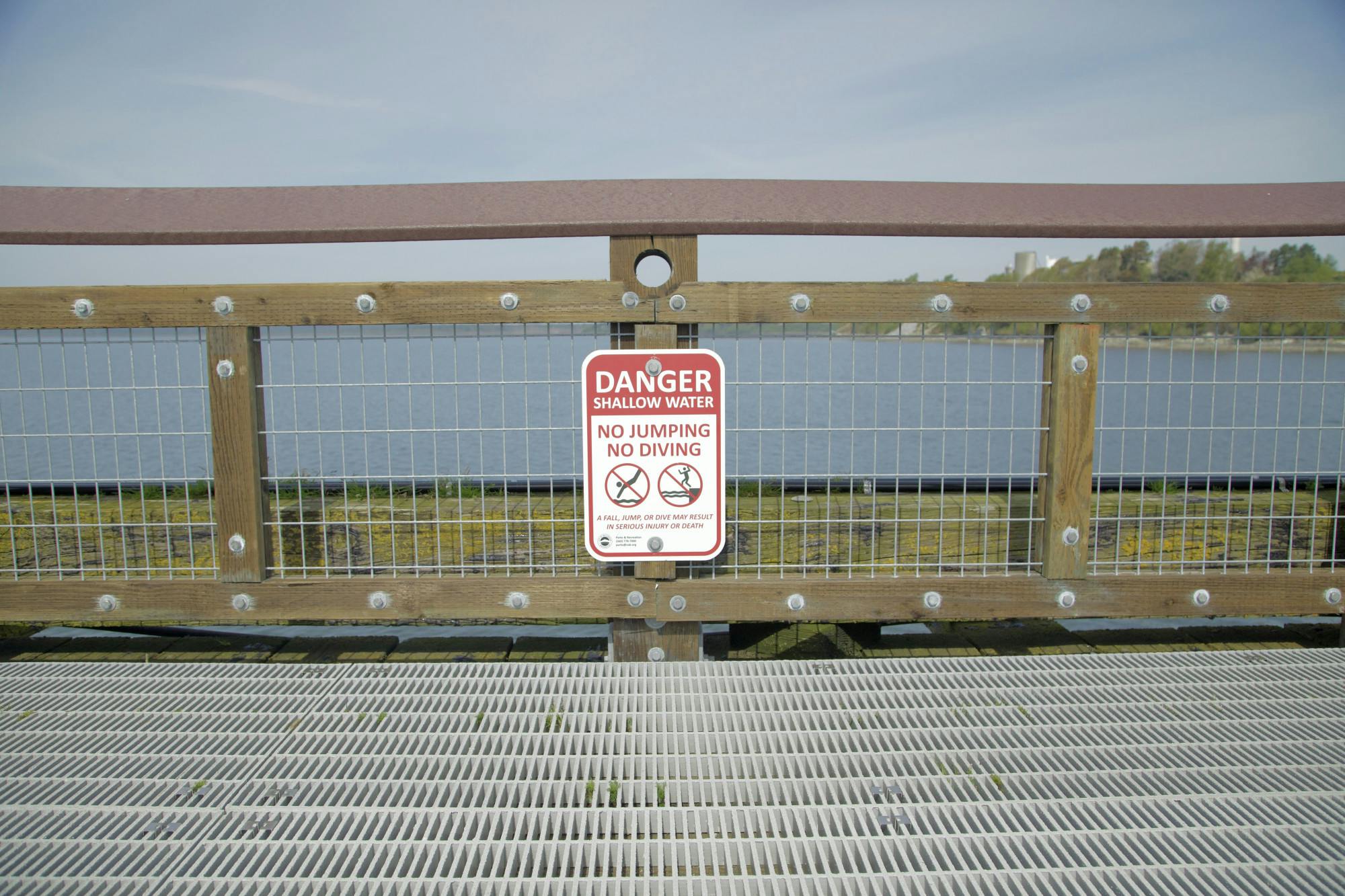 Signage on pier