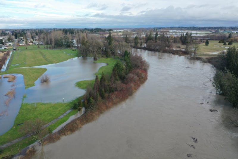 Nooksack River overflows The Front