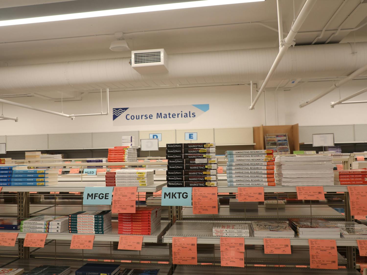 Associated Student Bookstore shelf