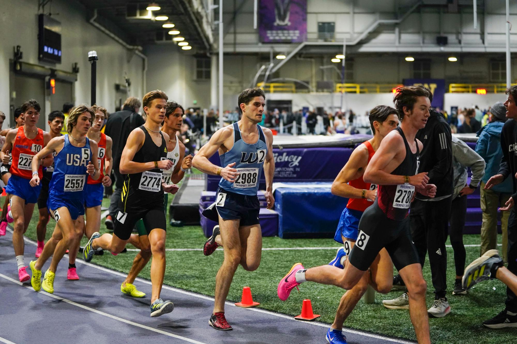 Runners Kevin McDermott and Sophie Wright break records at the UW invitational on Jan. 27, 2024 in Seattle, Wash. // Courtesy of WWU Athletics&nbsp;