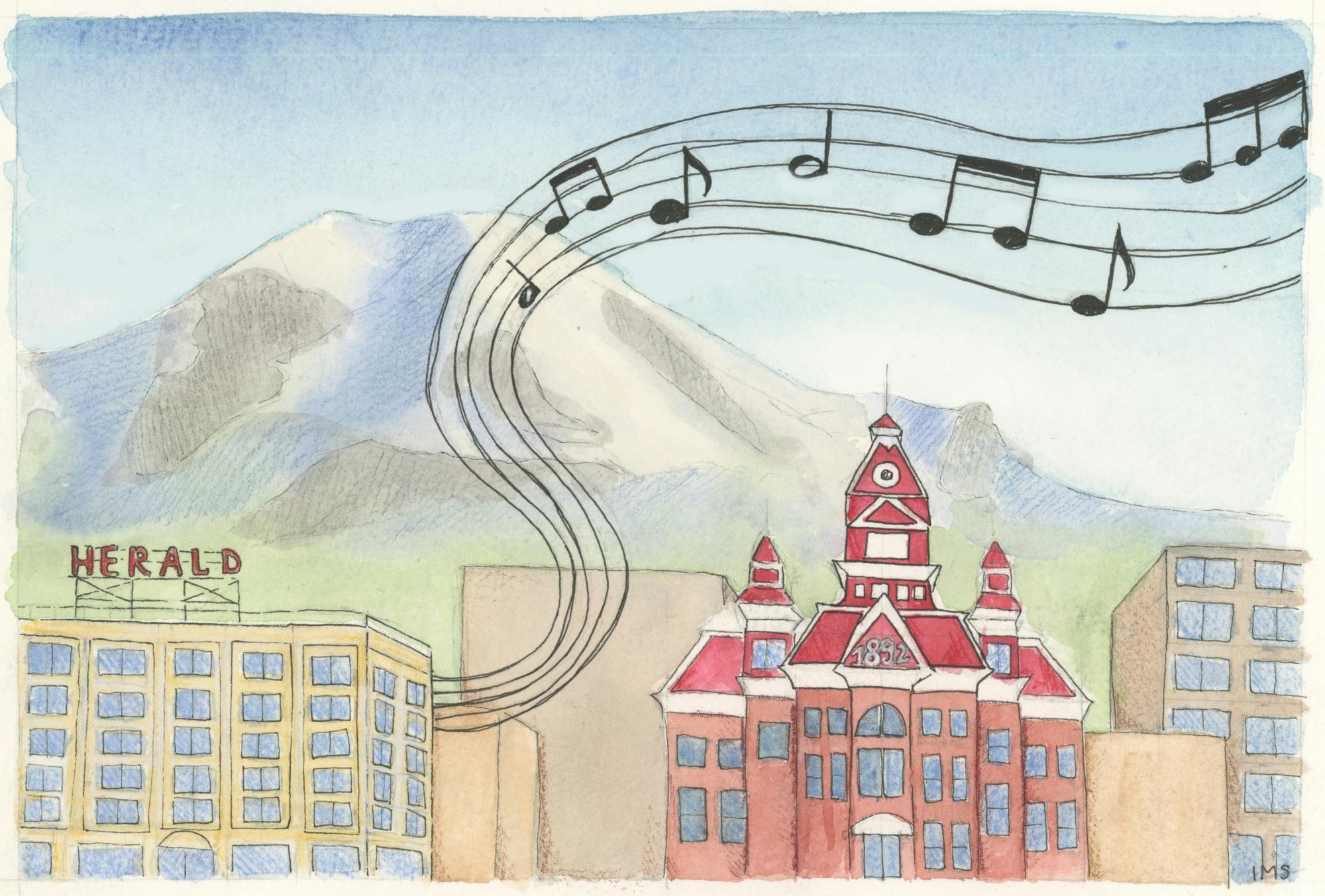 downtown sounds illustration