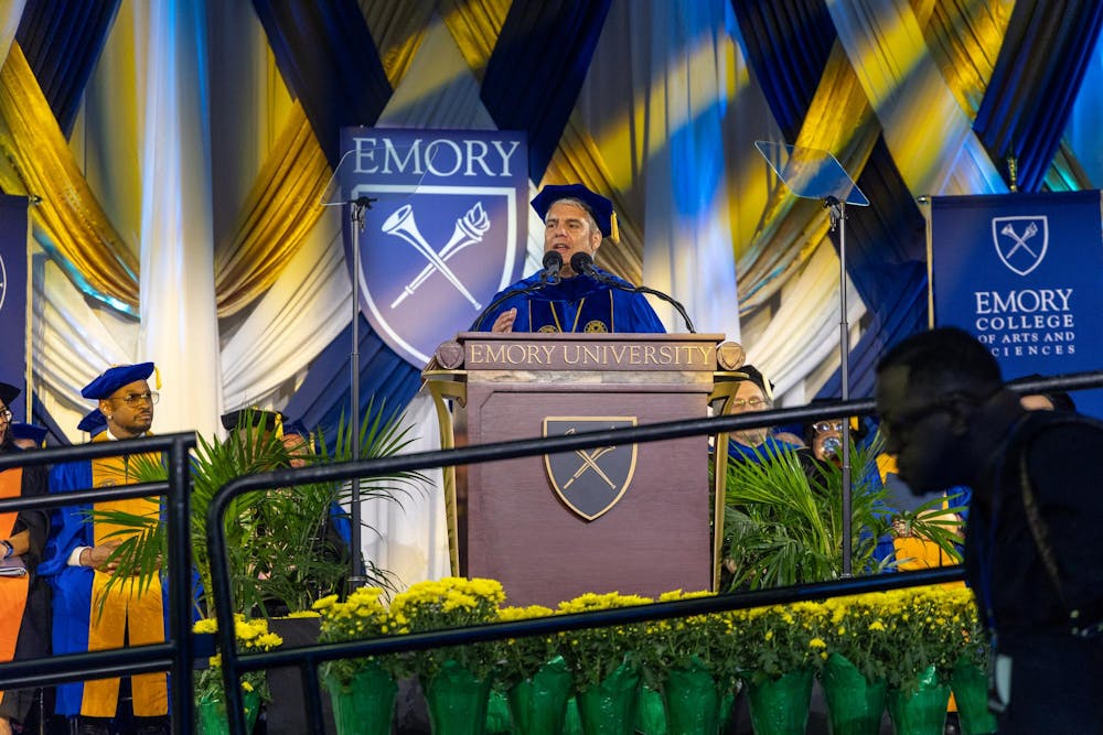 Fenves speaking at commencement