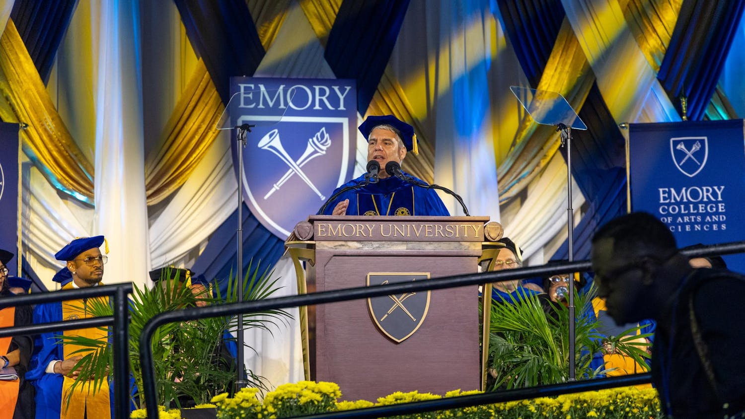 Fenves speaking at commencement
