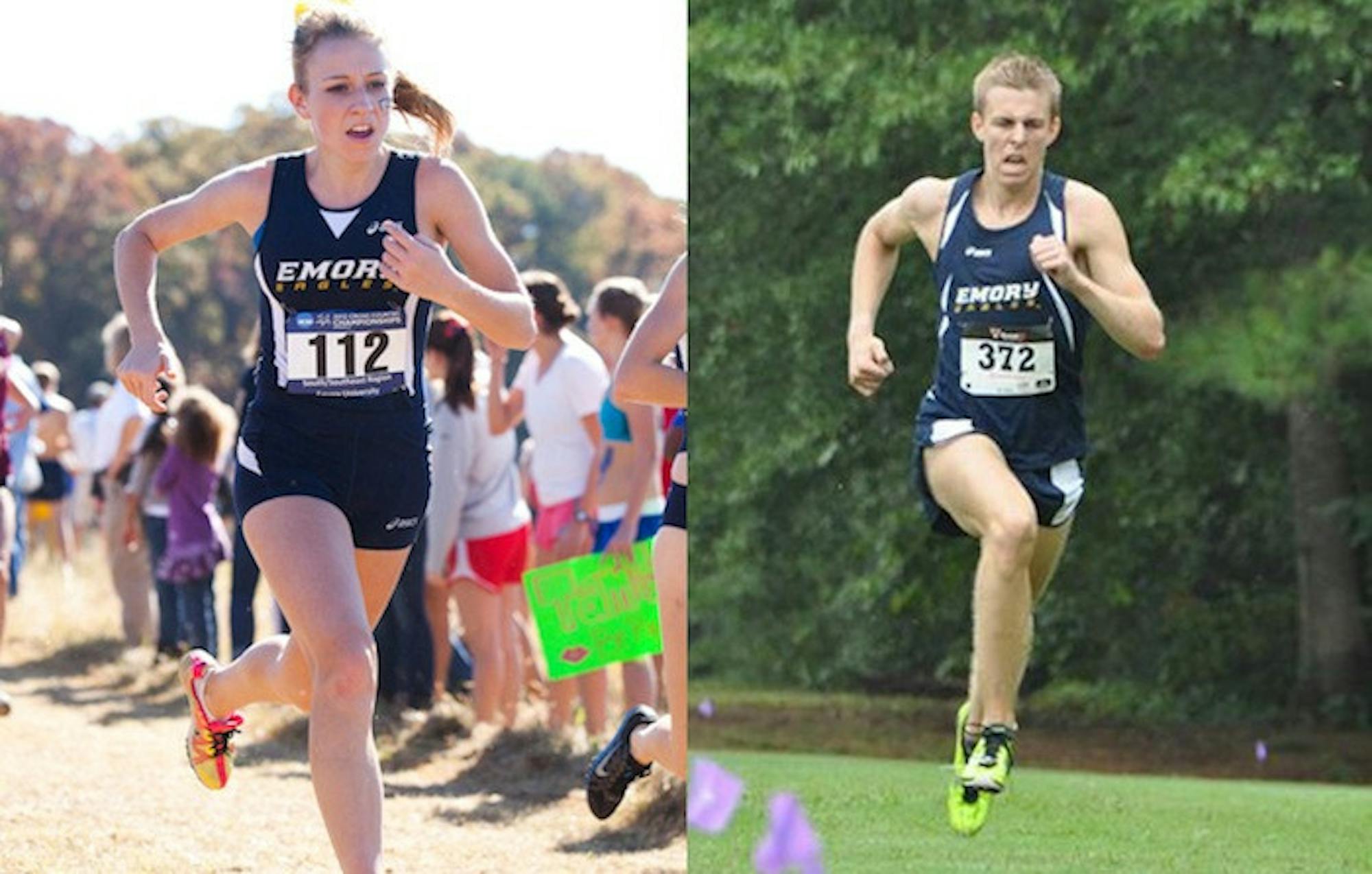 Senior Tamara Surtees runs to the finish. Surtees led the women's team to a third-place finish at the University Athletic Association (UAA) Championships last Saturday. | Photo courtesy of Emory Athletics