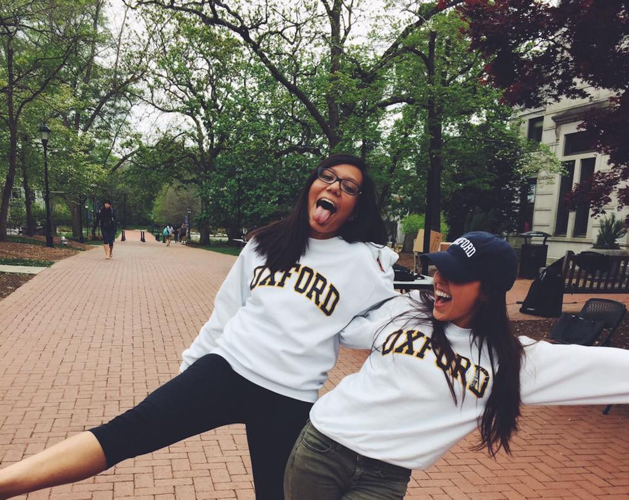 Rising Oxford College sophomores Abinta Kabir (left) and rising Camilla Gallin (right) during Oxford College's Spirit Week. / Courtesy of Camilla Gallin