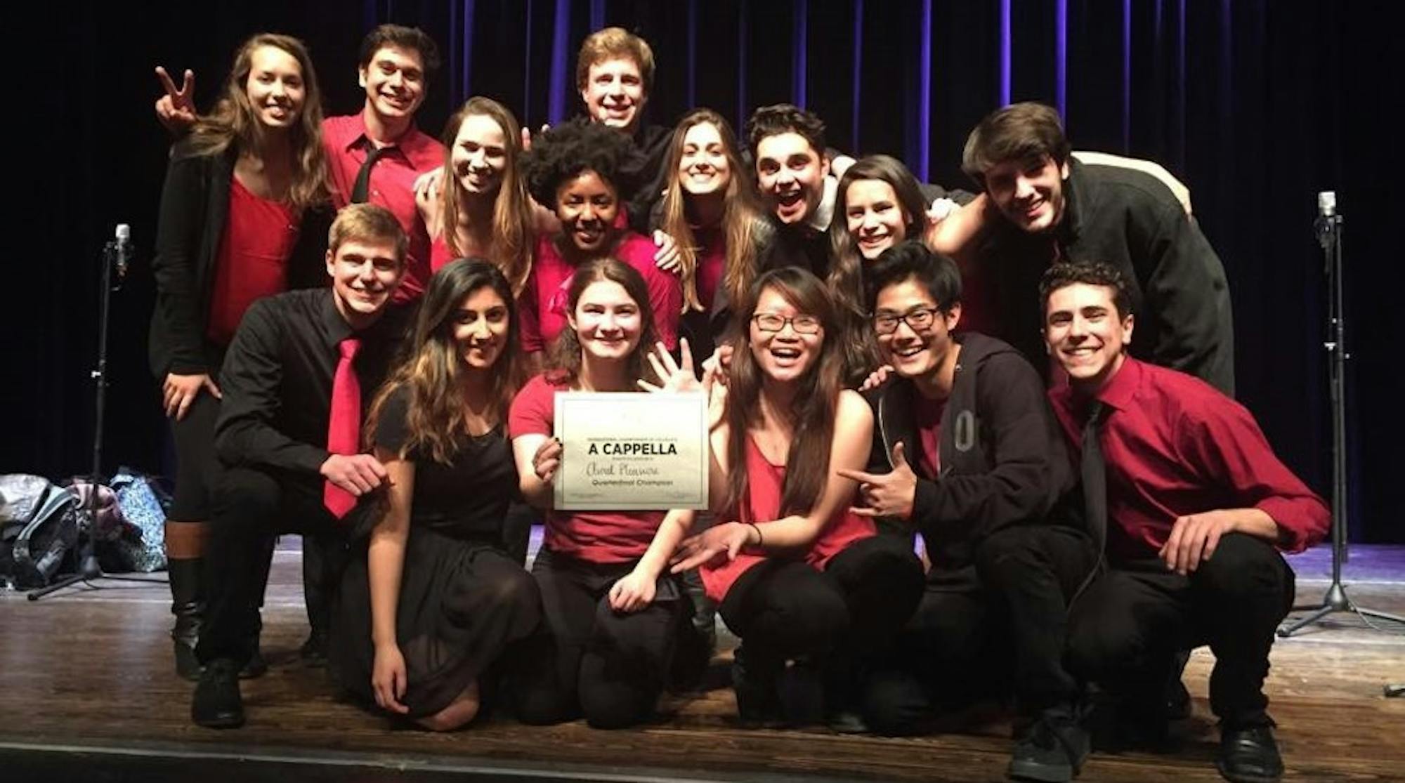 Members of Aural Pleasure, an Emory a capella group, won the ICCA quarter finals with their performance of