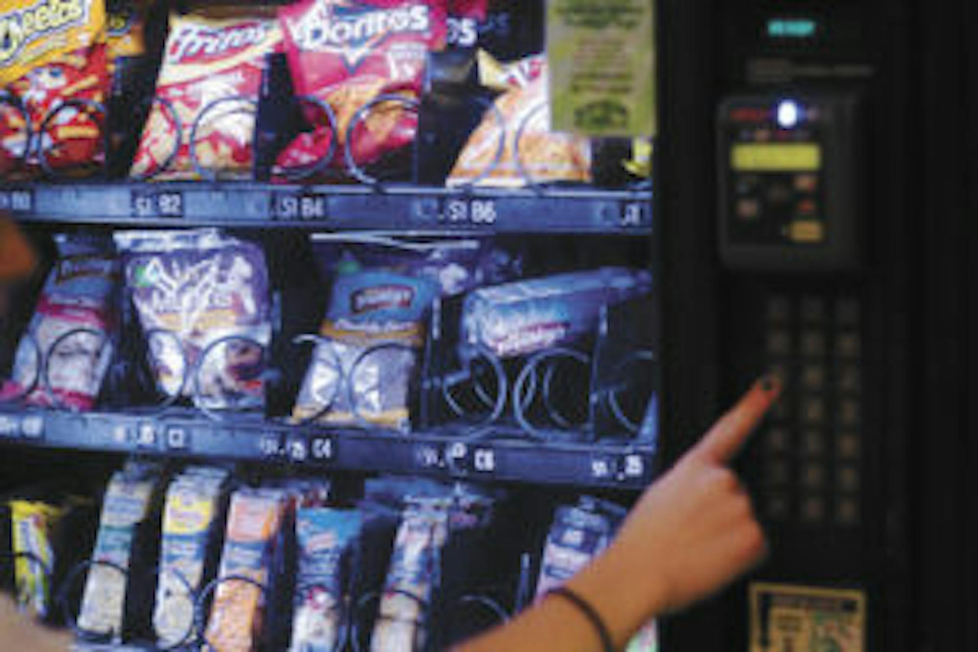 Stocked with mouthwatering snacks, the various vending machines around campus or oases for the famished. Matthew Hammond/Staff