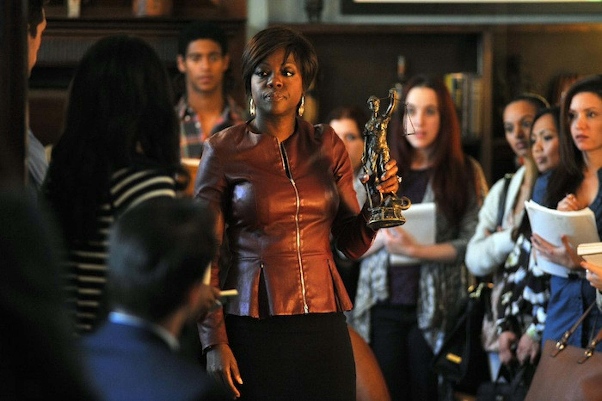 Viola Davis (center) stars as Annalise Keating in ABC's new legal series