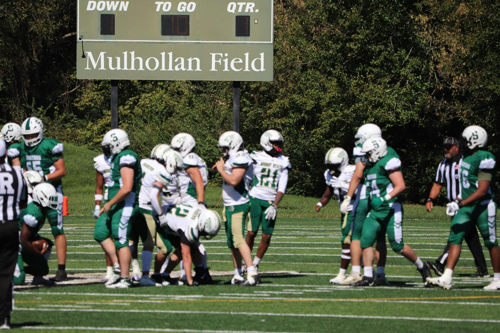 Wsu football players on Mulholllan Field 