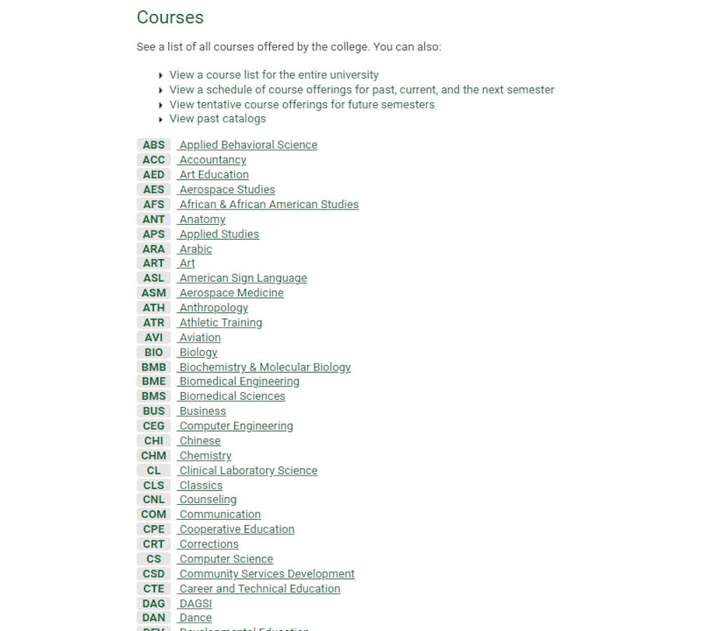 courses