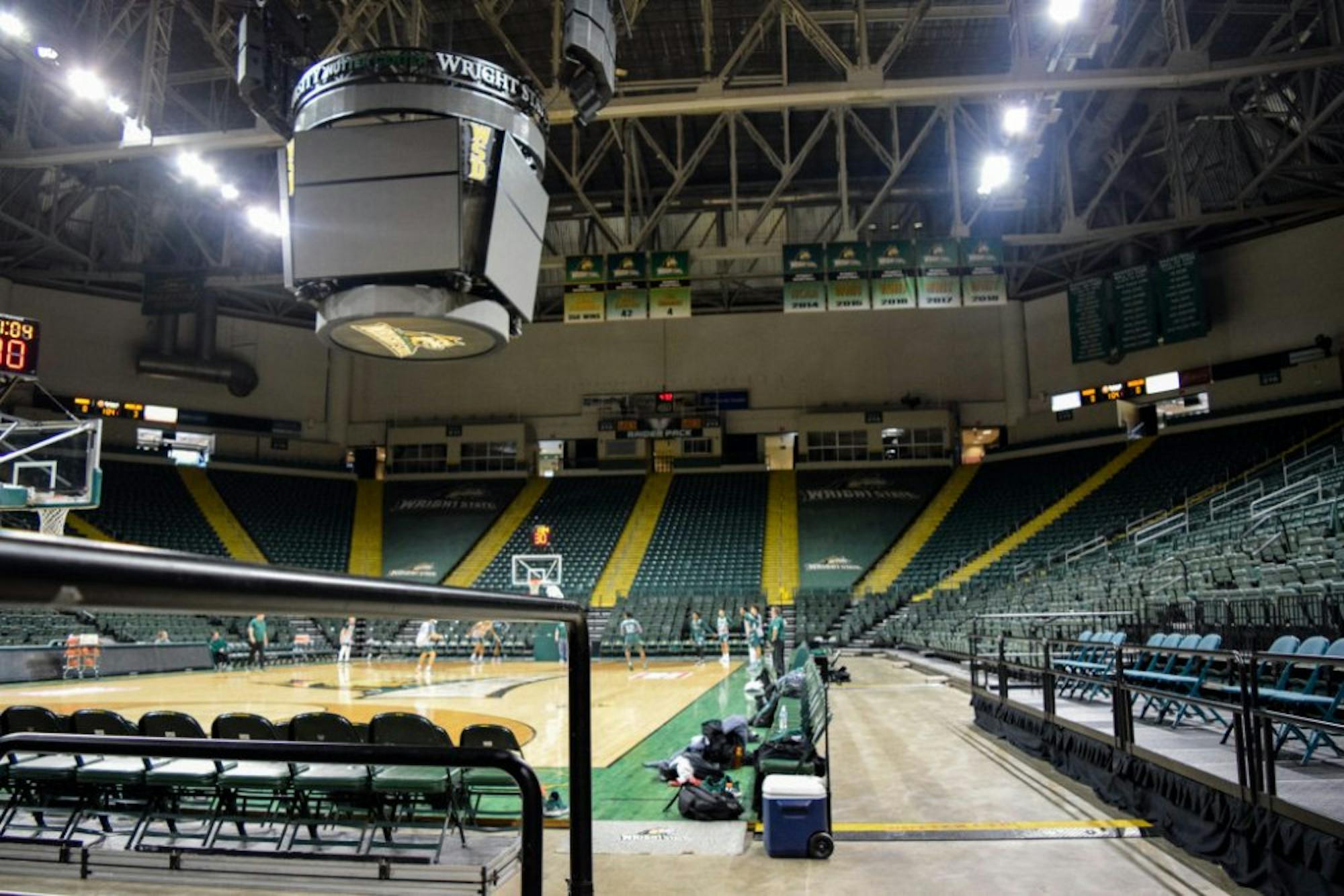 Nutter Center Basketball courts| Photograph by Jessica Fugett | The Wright State Guardian