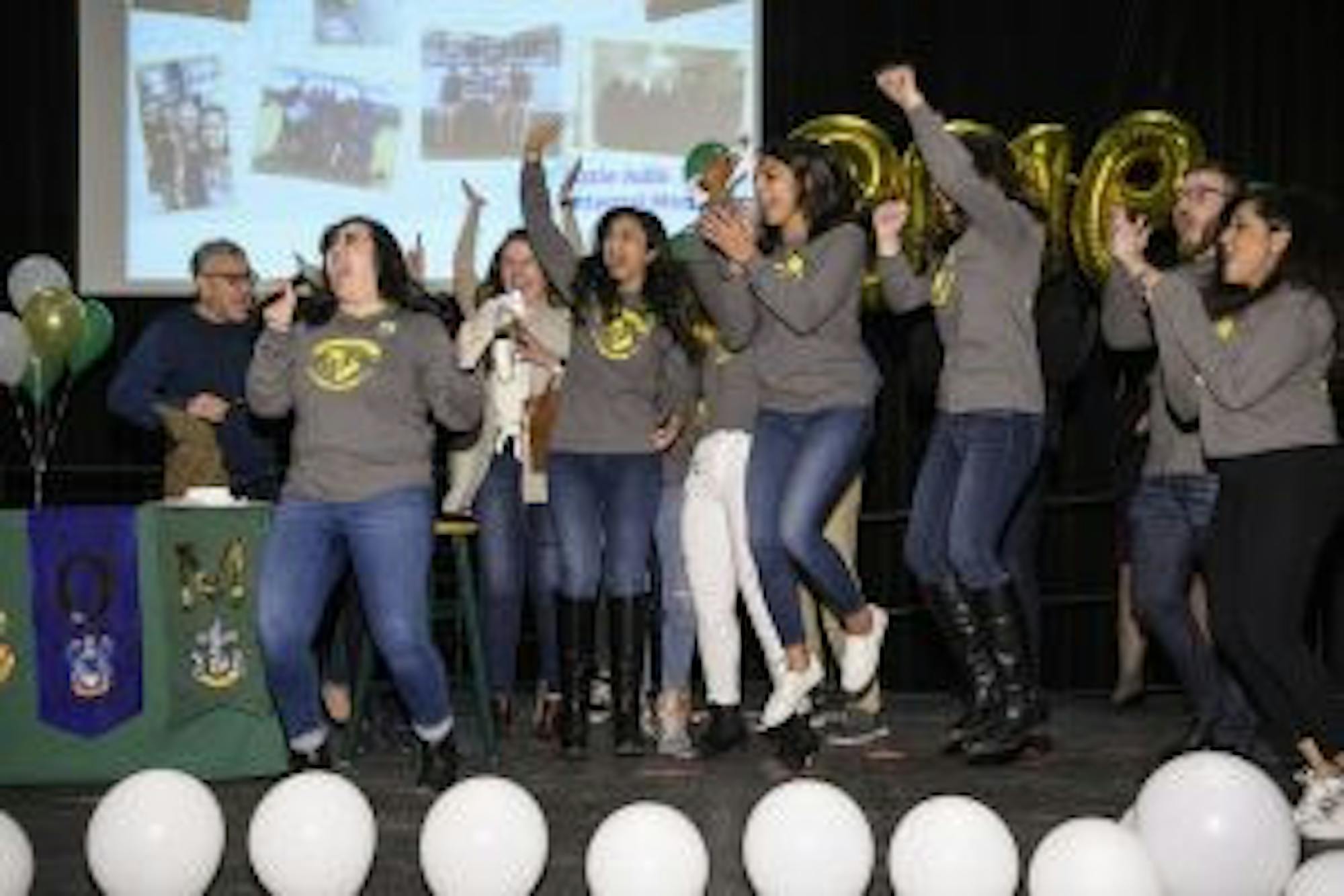 Students finding their matches on Match Day. Photograph provided by Daniel Kelly.