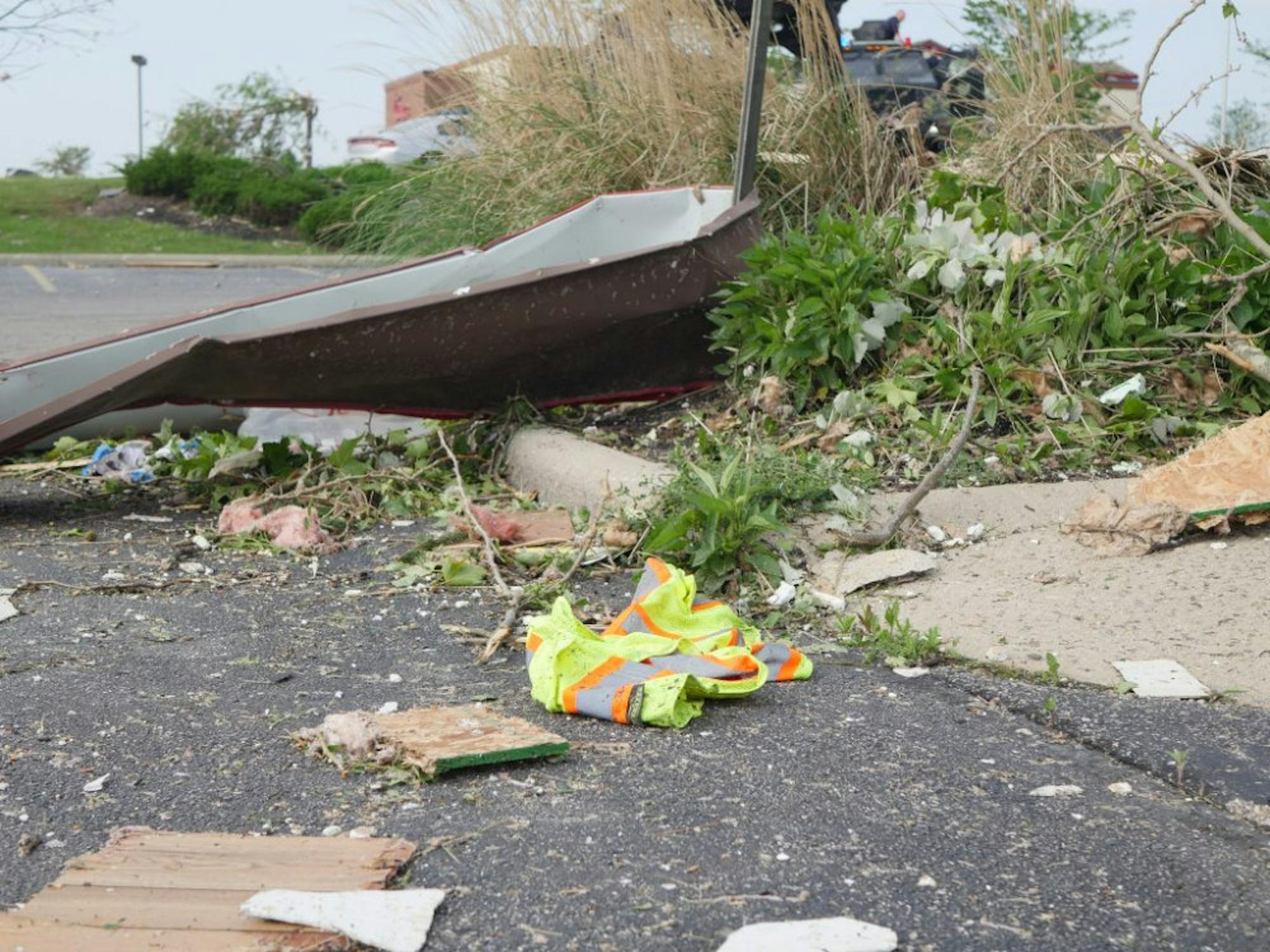 Damage from one of the tornadoes that struck Beavercreek / Photo; Sarah Cavender / Wright State Guardian