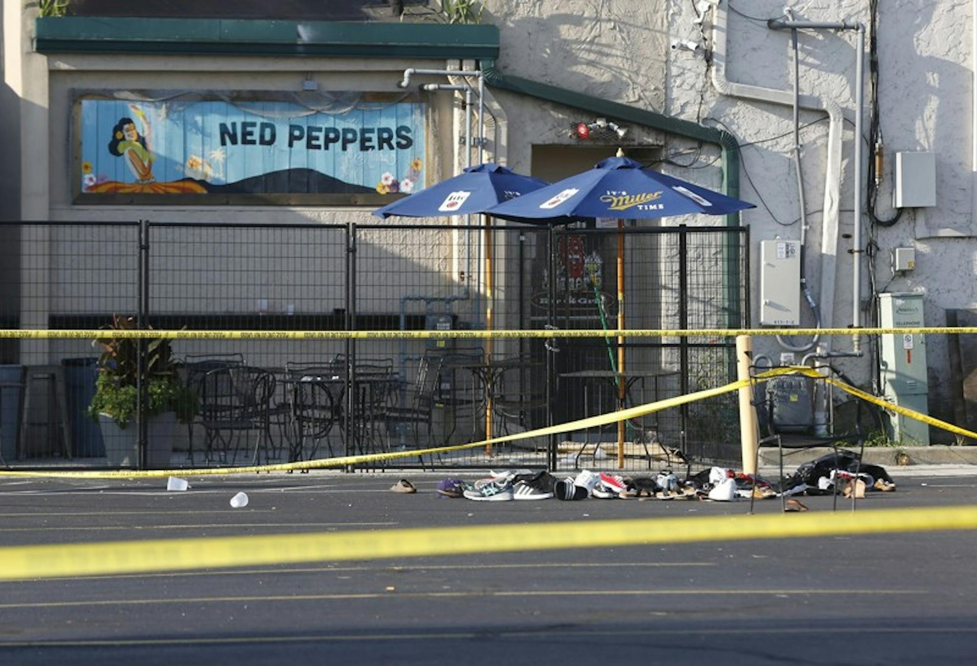 Scene outside of Ned Peppers in Oregon District Sunday Morning / Photo: Dayton Daily News, Cox Media Group