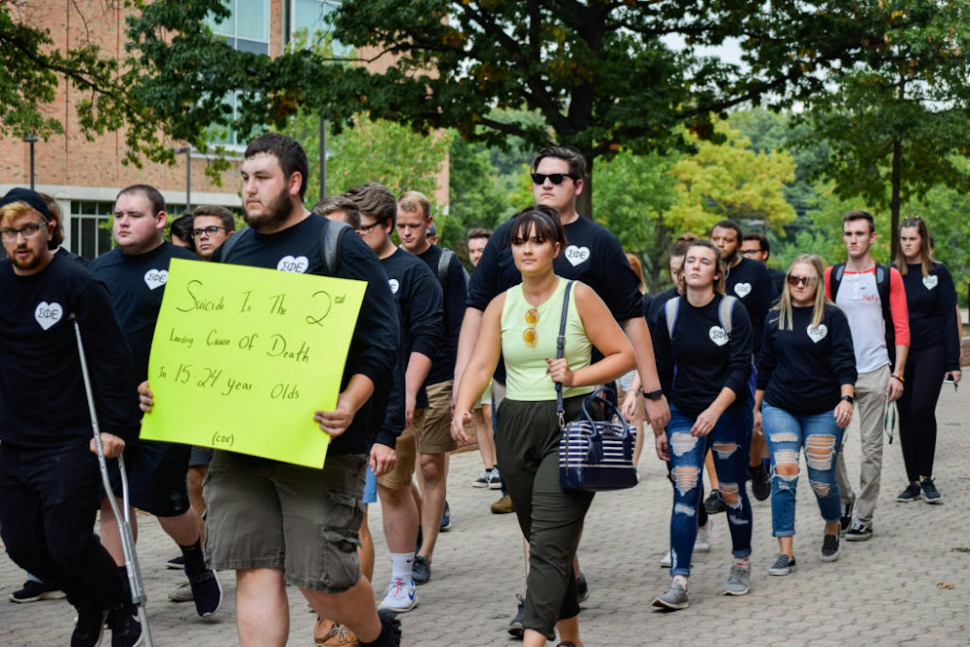 Sigma Phi Epsilon Out of the Darkness Walk | Photo by Jessica Fugett | The Wright State Guardian