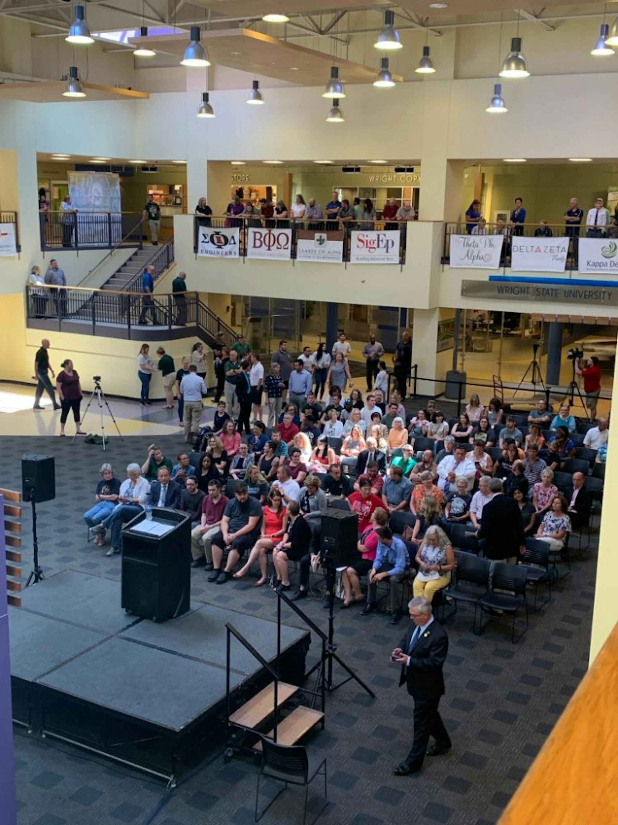 Wright State held a vigil to honor Megan Betts and other victims killed in the Sunday morning Oregon District shooting / Photograph: Sarah Cavender