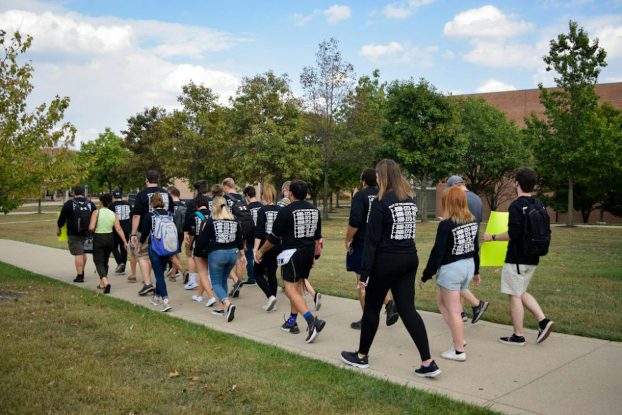 Sigma Phi Epsilon Out of the Darkness Walk | Photo by Jessica Fugett | The Wright State Guardian